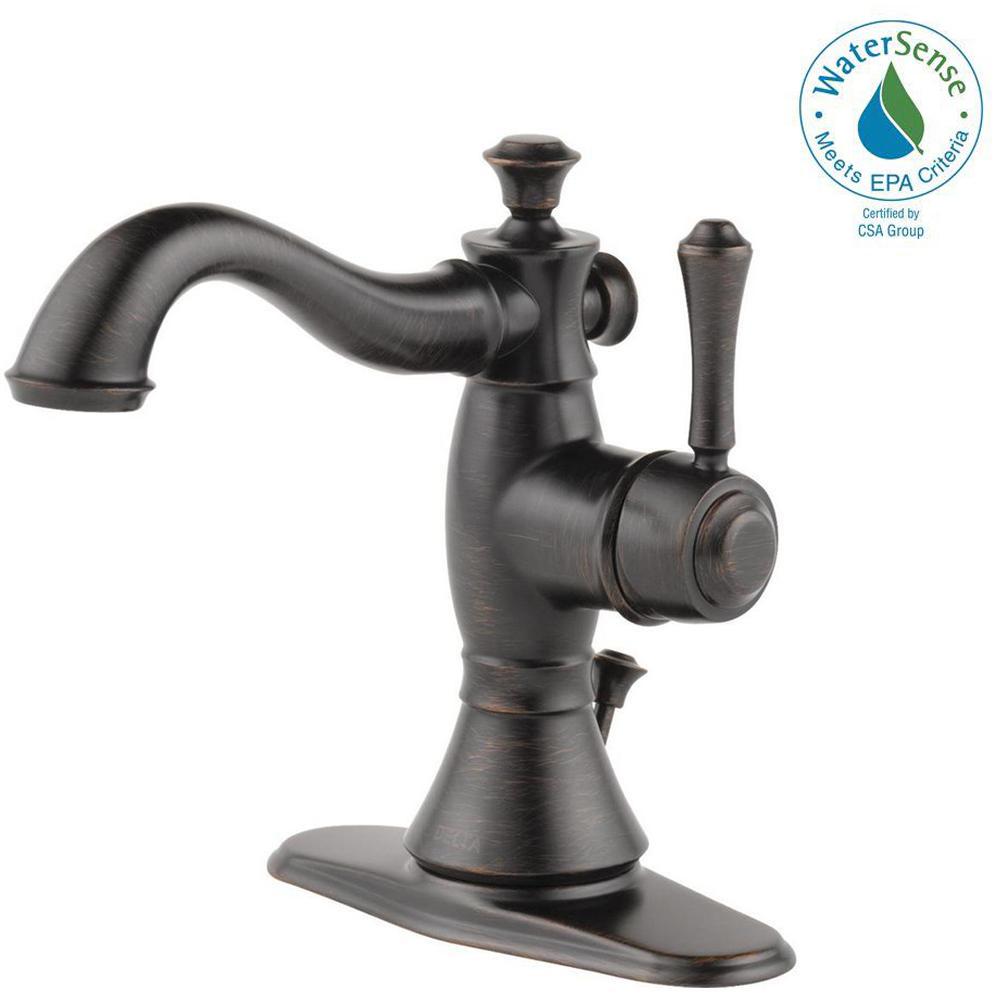Delta Cidy Single Hole Handle Bathroom Faucet With Metal Delta Cidy Single Hole Handle Bathroom Faucet With Metal Drain Embly In Venetian Bronze