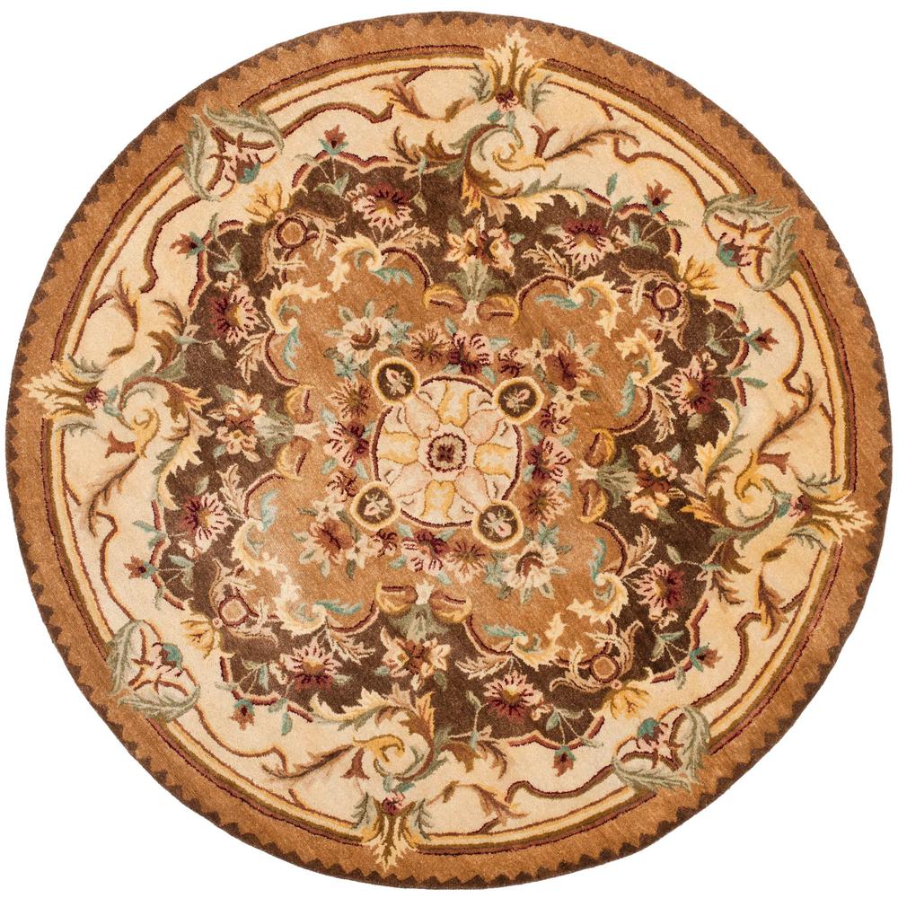 Safavieh Empire Brown/Beige 8 ft. x 8 ft. Round Area RugEM823B8R