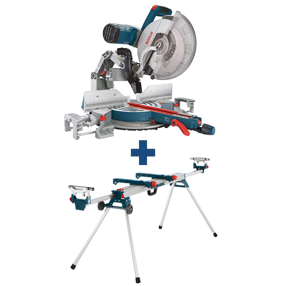 Bosch 15 Amp 12 In Corded Dual Bevel Sliding Glide Miter Saw With