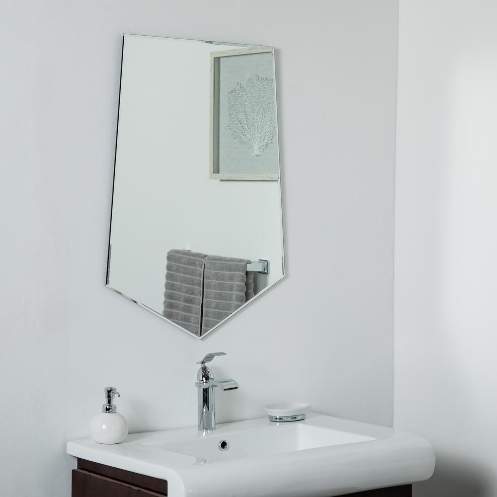 Decor Wonderland 31 5 In X 23 6 Novelty Penta Frameless Bathroom And Wall Mirror With Beveled Edge Decor Wonderland 31 5 In X 23 6 Novelty Penta Frameless Bathroom And Wall Mirror With Beveled Edge