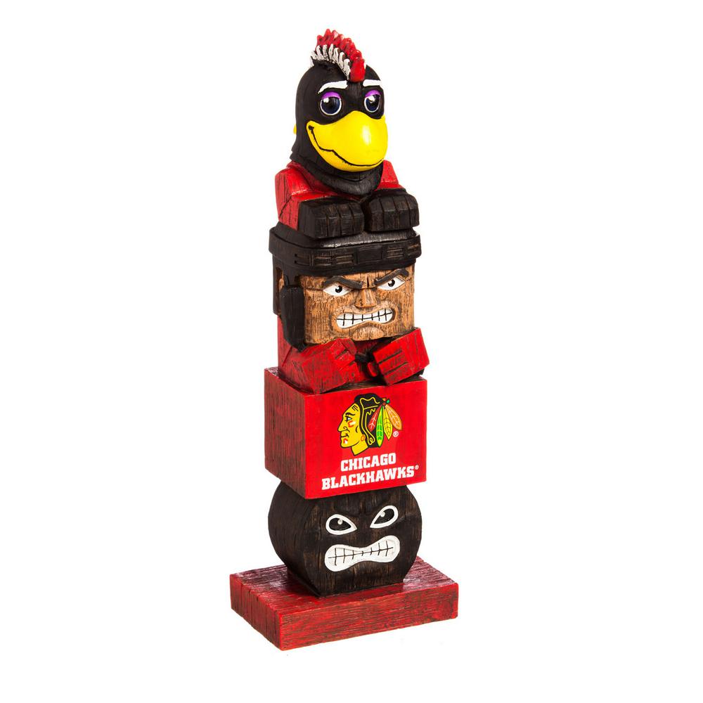Evergreen Chicago Blackhawks Tiki Totem Garden Statue 844355tt The Chicago Blackhawks Tiki Totem Garden Statue