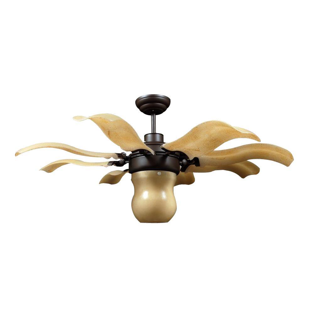 Vento Fiore 42 In Indoor Roman Bronze Retractable Ceiling Fan With Remote Control