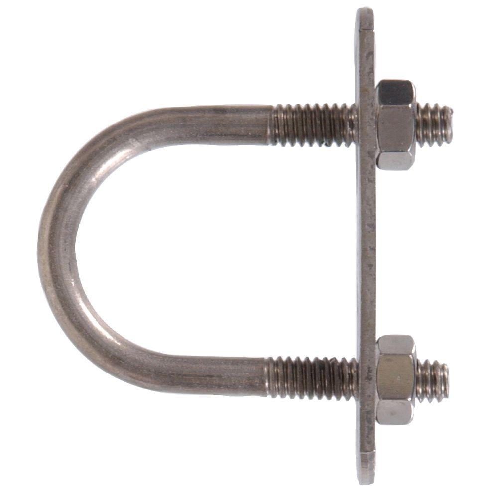1 1//2 Heavy Duty Saddle Style U-Bolt Muffler Clamps with Anti-Rust Coat and Multiple Uses