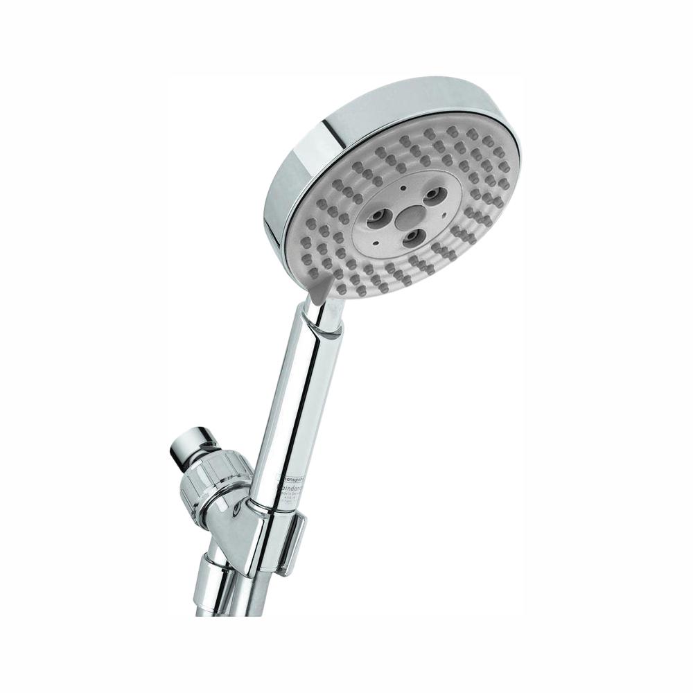 Hansgrohe Rain S100 Air Green 3 Spray Hand Shower Set In Chrome