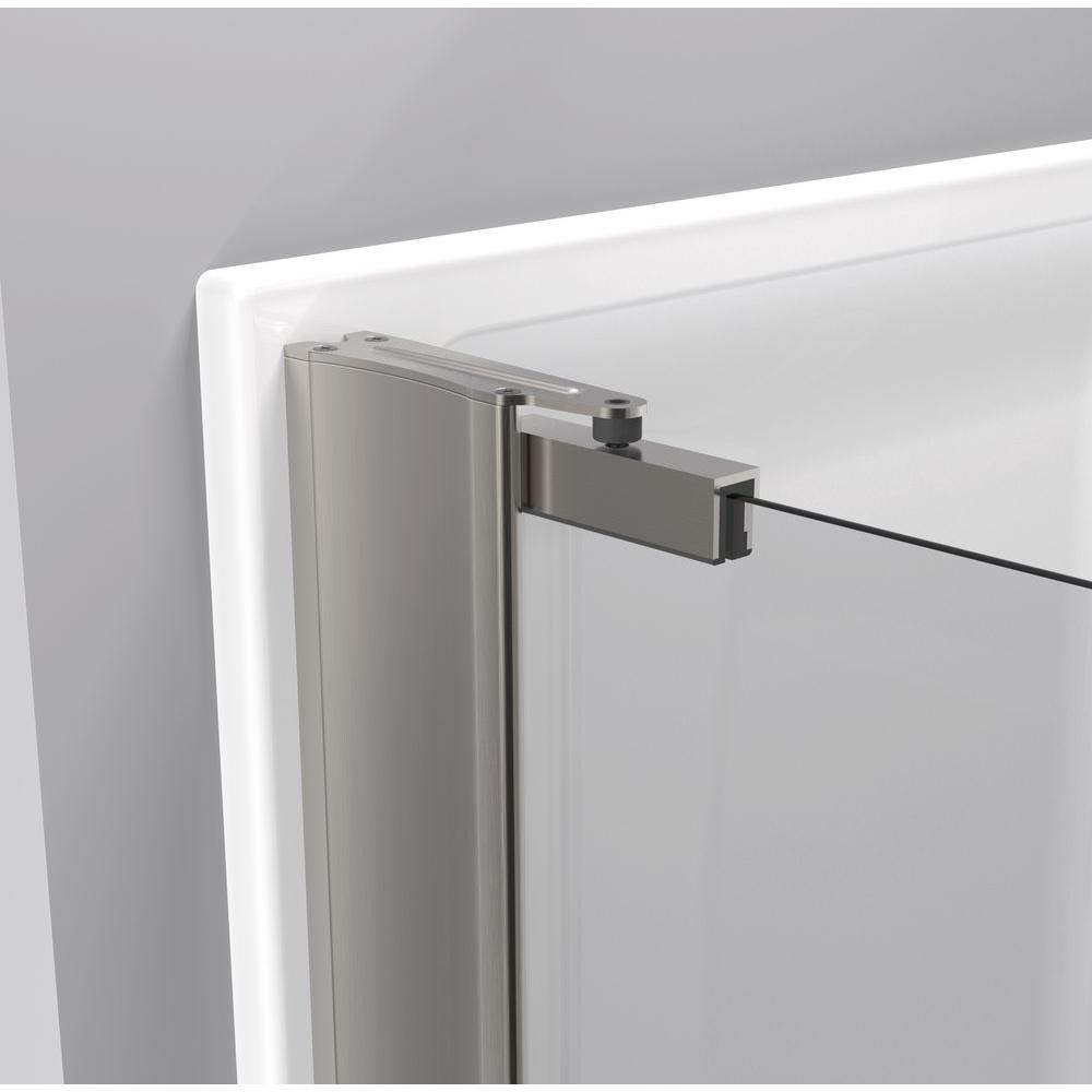 Delta 27 In To 36 In Semi Frameless Contemporary Pivot Shower