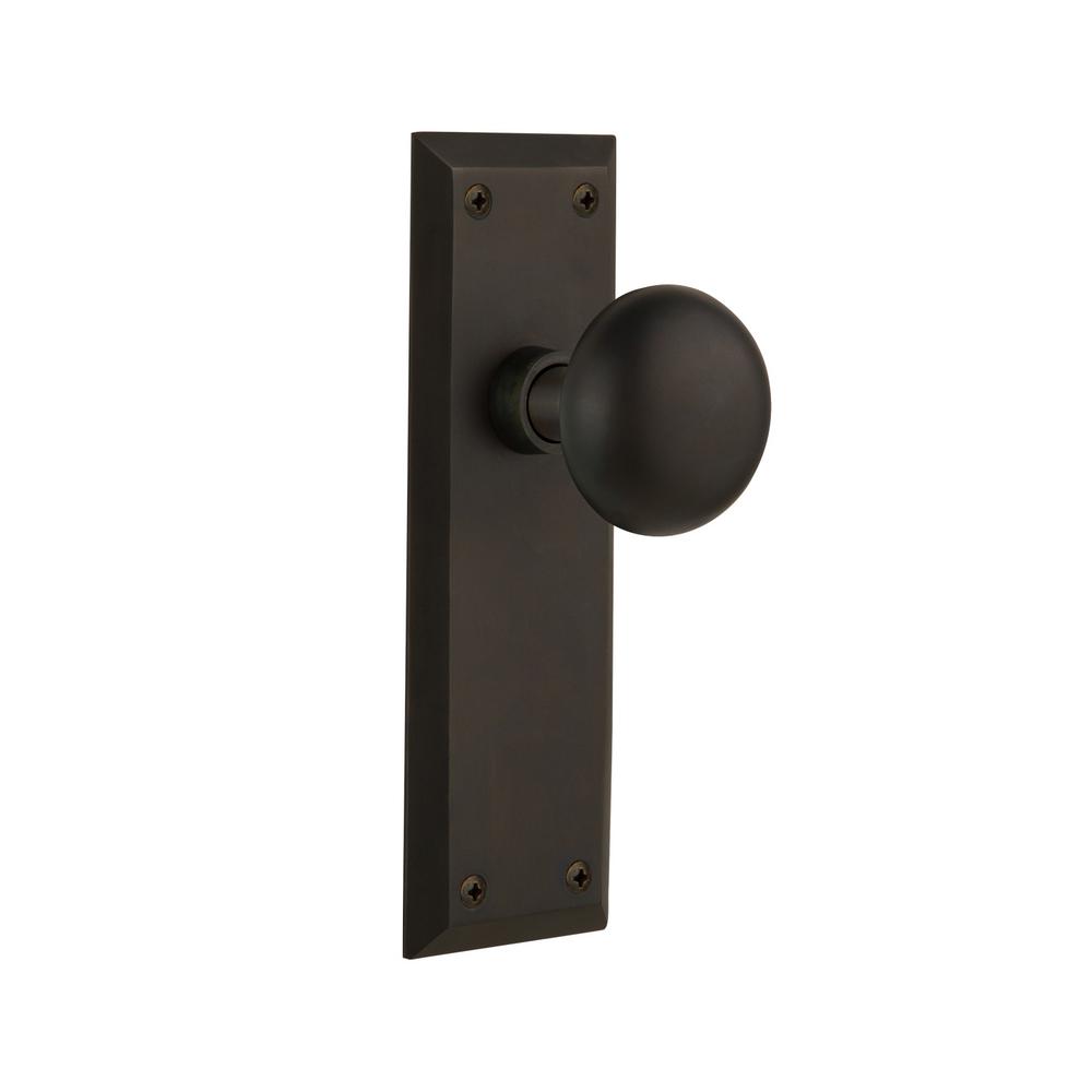 Nostalgic Warehouse New York Plate Double Dummy New York Door Knob