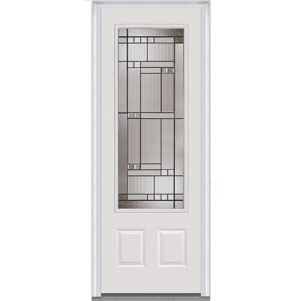 MMI Door 36 in. x 96 in. Kensington RightHand 3/4 Lite 2Panel Classic