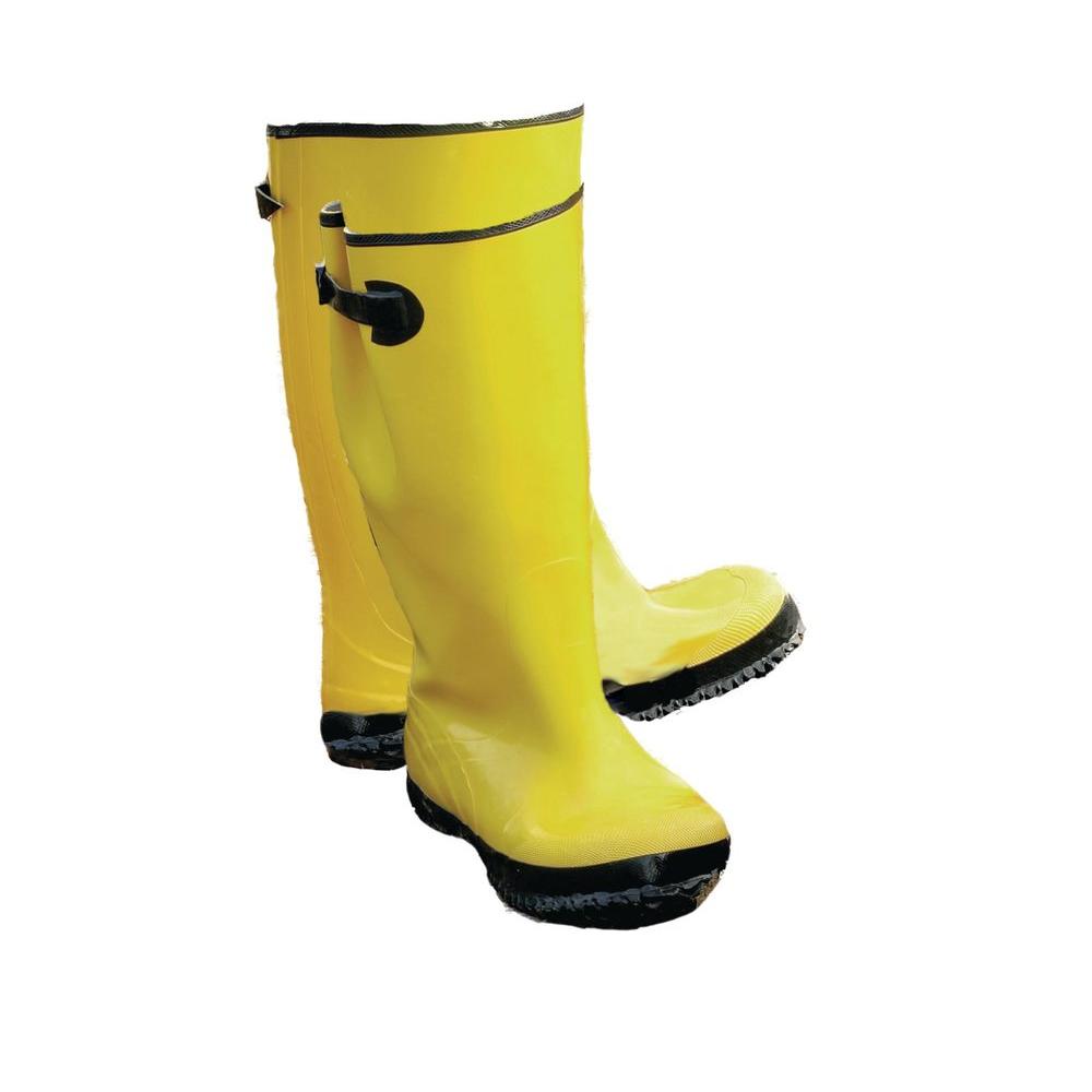 yellow pvc boots