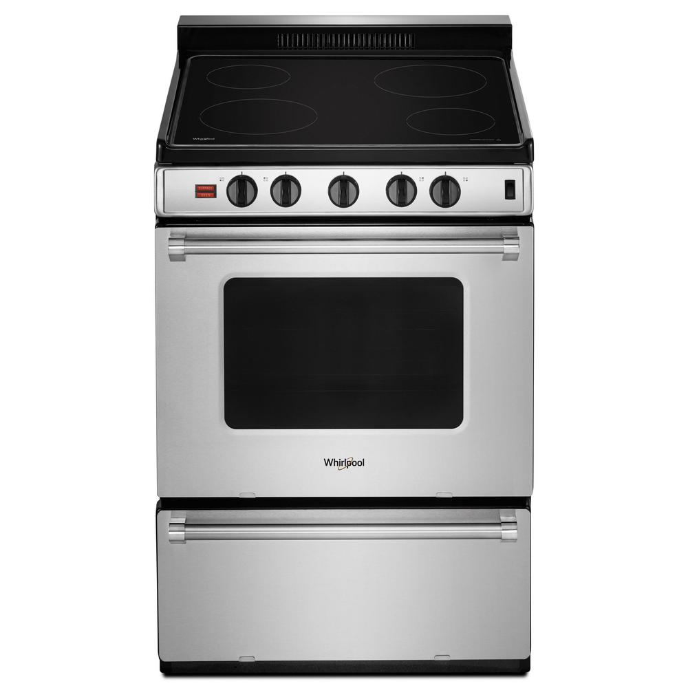 Whirlpool 2 96 Cu Ft Single Oven Electric Range With Upswept