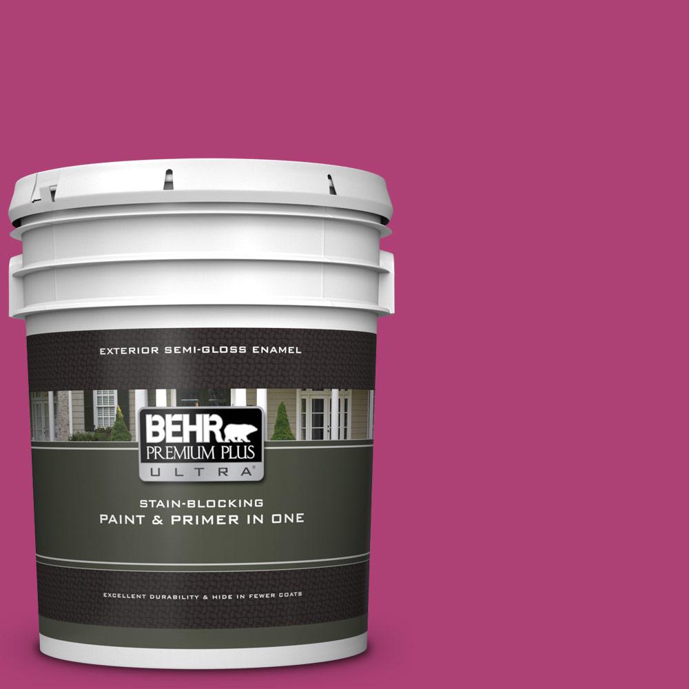 Behr Premium Plus Ultra 5 Gal 100b 7 Hot Pink Semi Gloss Enamel 100b 7 Hot Pink Semi Gloss