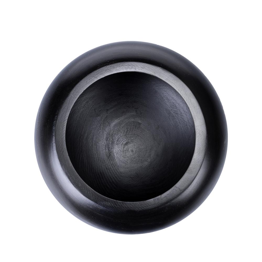 Villacera 10 In Handmade Round Decorative Bowl In Black Hwd020066