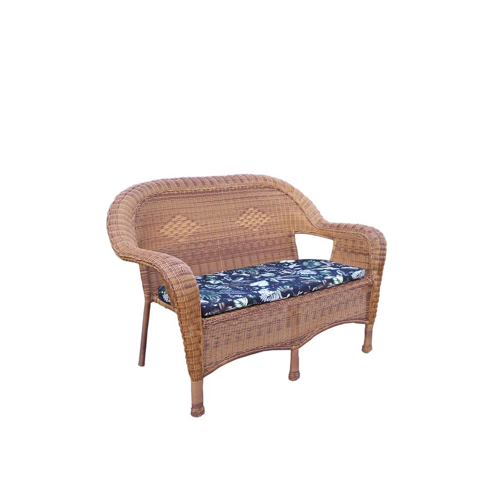 Wicker Outdoor Sofa With Black Fl Cushions Hd90027 L Bf Nt The Model Hd90027 L Bf Nt Wicker Outdoor Sofa