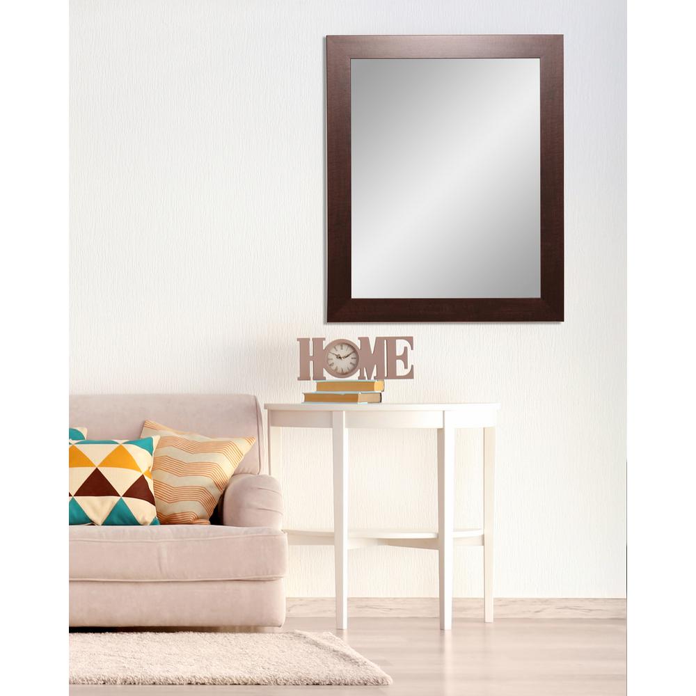 Modern Walnut Framed MirrorBM006M2 The Home Depot