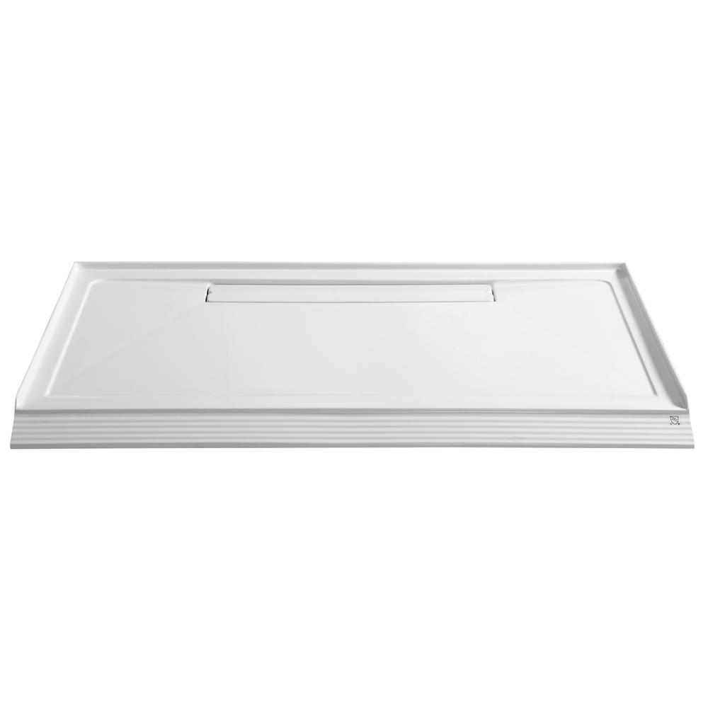 Anzzi Plateau Series 60 In X 36 Barrier Free Shower Base White