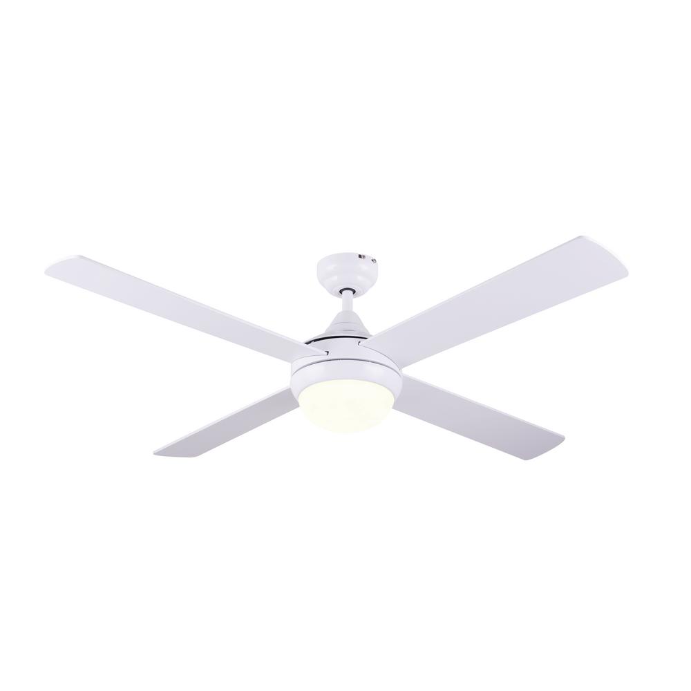 Canarm Foley 48 In Integrated Led White Ceiling Fan With Light Kit