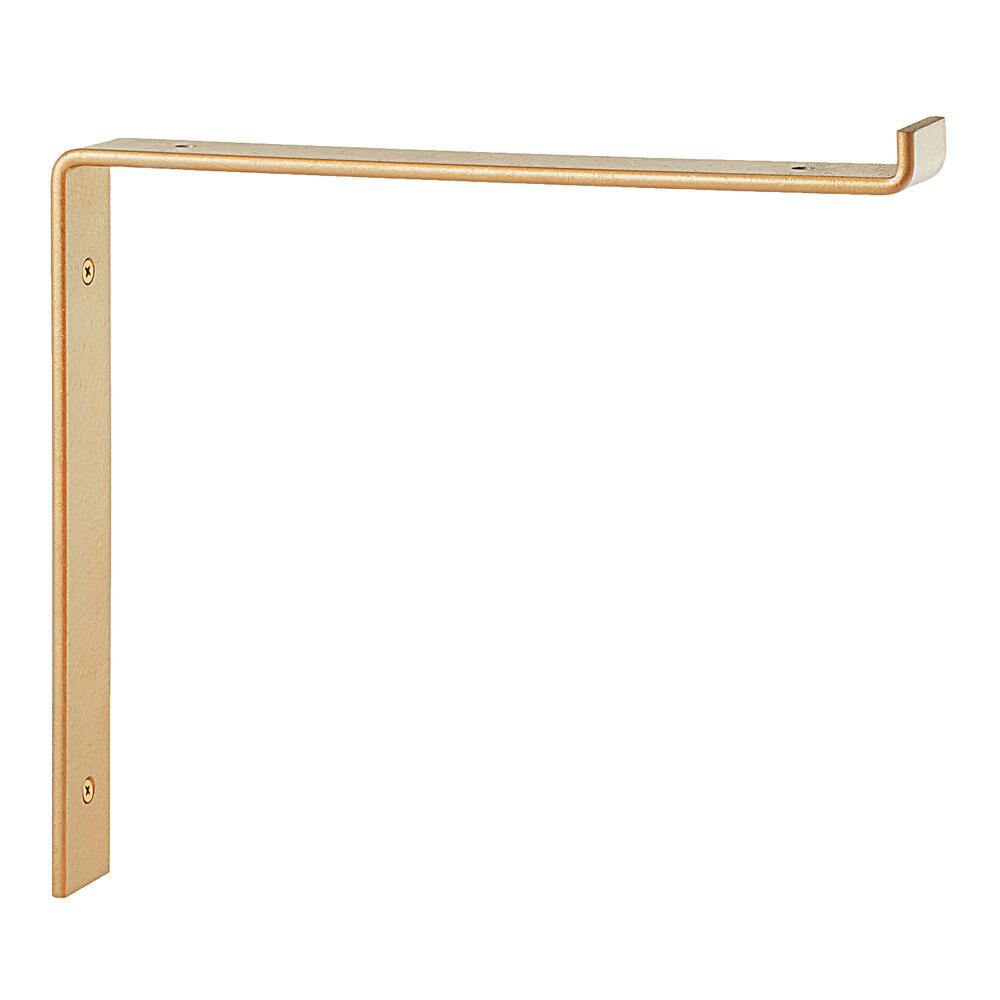 Home Decorators Collection 10 in. Matte Gold Steel Shelf Bracket14120