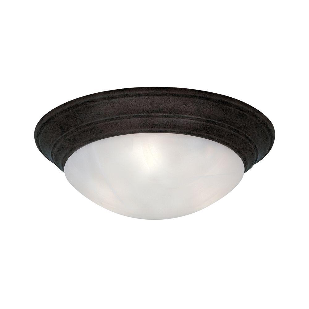 Hampton Bay Sa 4 Light Russet Fluorescent Ceiling Flushmount Clovis Collection 4 Light Oil Rubbed Bronze Ceiling Flushmount