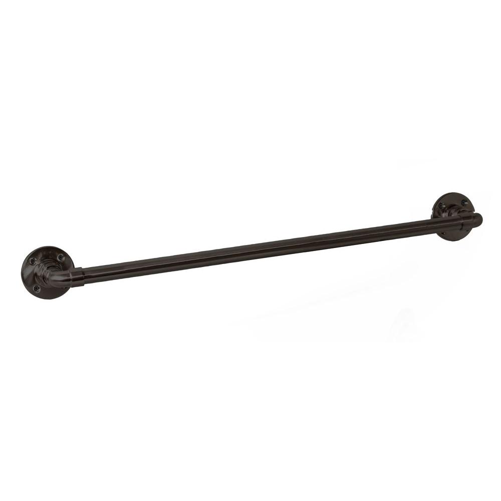 Design House Kimball 24 in. Towel Bar in Satin Black-580654 - The Home ...