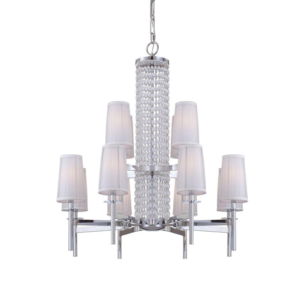 Designers Fountain Candence 12 Light Chrome Interior Incandescent Chandelier Designers Fountain Candence 12 Light Chrome Interior Incandescent Chandelier