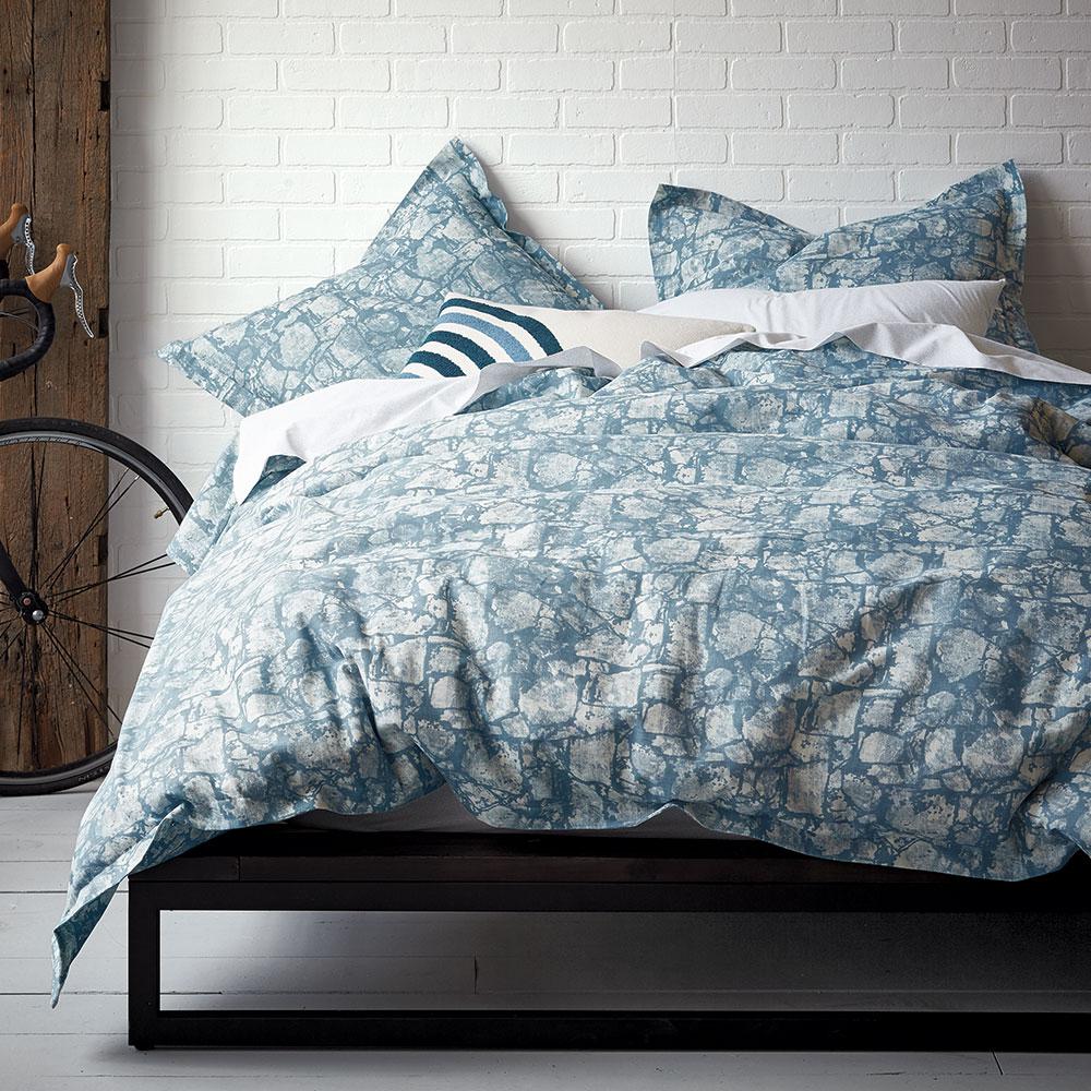 Rizzy Home Charcoal Solid Pattern King Linen Duvet Bedding