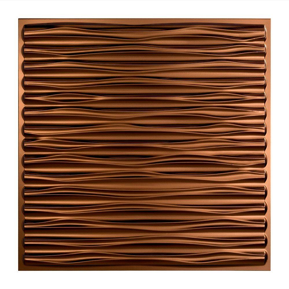 Fasade Dunes 2 Ft X 2 Ft Oil Rubbed Bronze Lay In Vinyl Ceiling Tile 20 Sq Ft Pl7526 The Home Depot