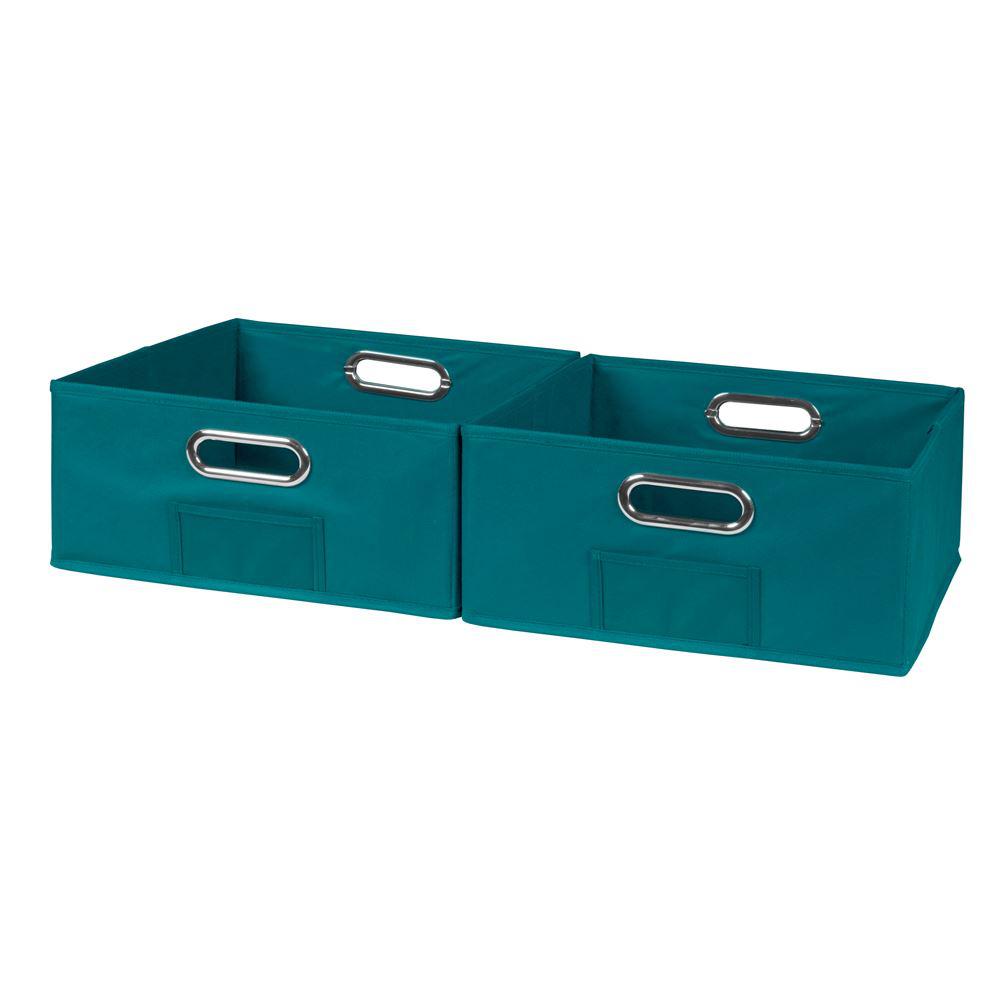 Teal Fabric Cube Storage Accessories Storage