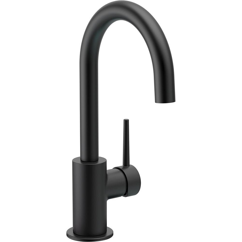 Delta Contemporary Single Handle Bar Faucet In Matte Black 1959lf