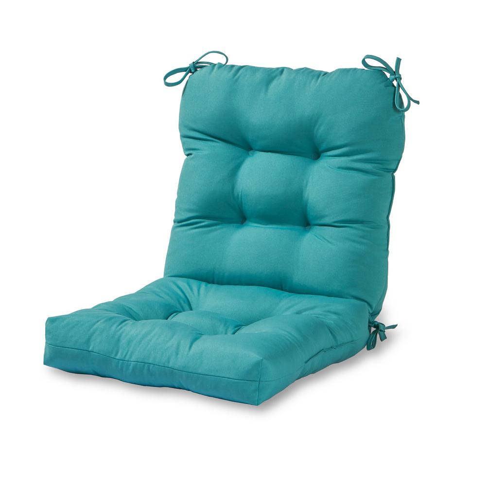 Greendale Home Fashions Solid Teal Outdoor Dining Chair Cushion-OC5815