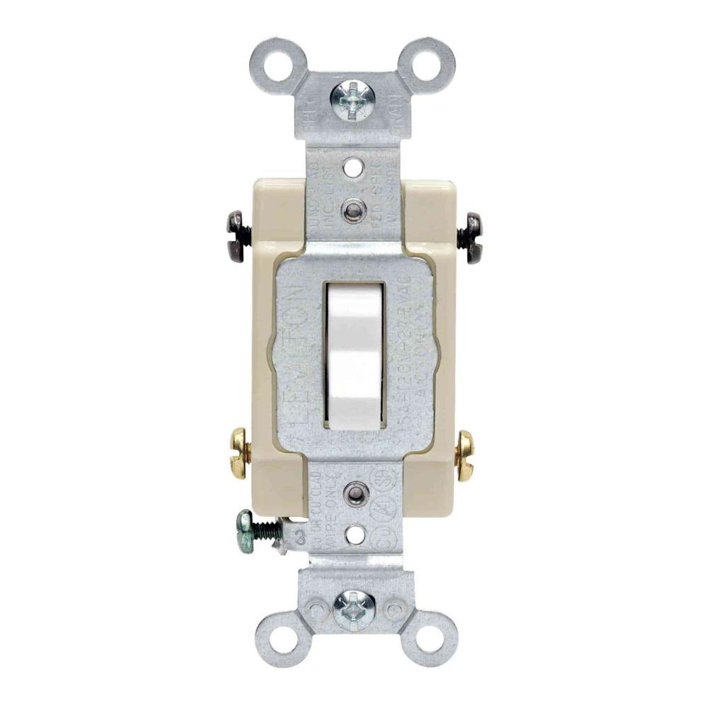 Leviton 20 Amp 4 Way Preferred Toggle Switch White