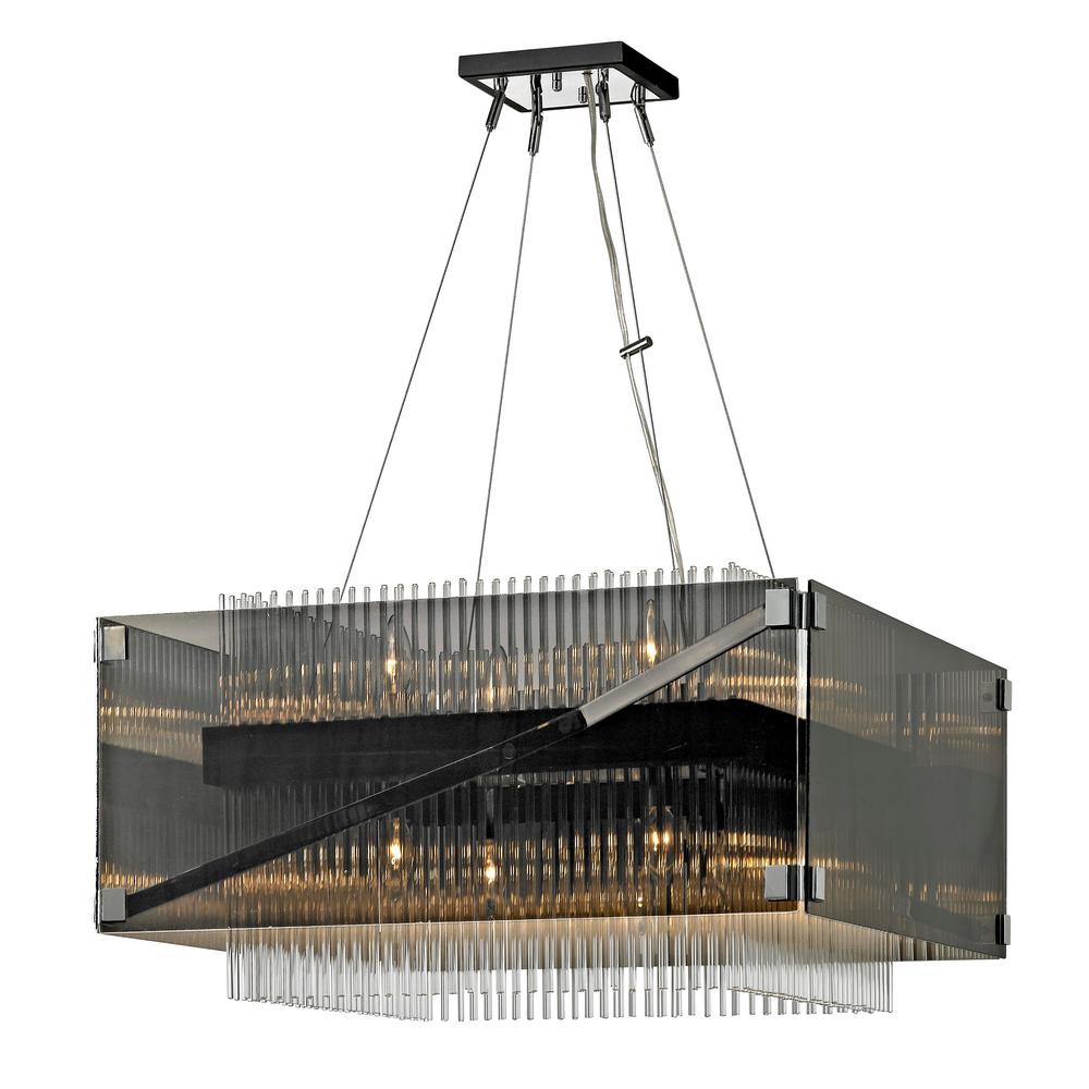 Troy Lighting Apollo 8 Light Dark Bronze And Polished Chrome 26 In Troy Lighting Apollo 8 Light Dark Bronze And Polished Chrome 26 In W Chandelier