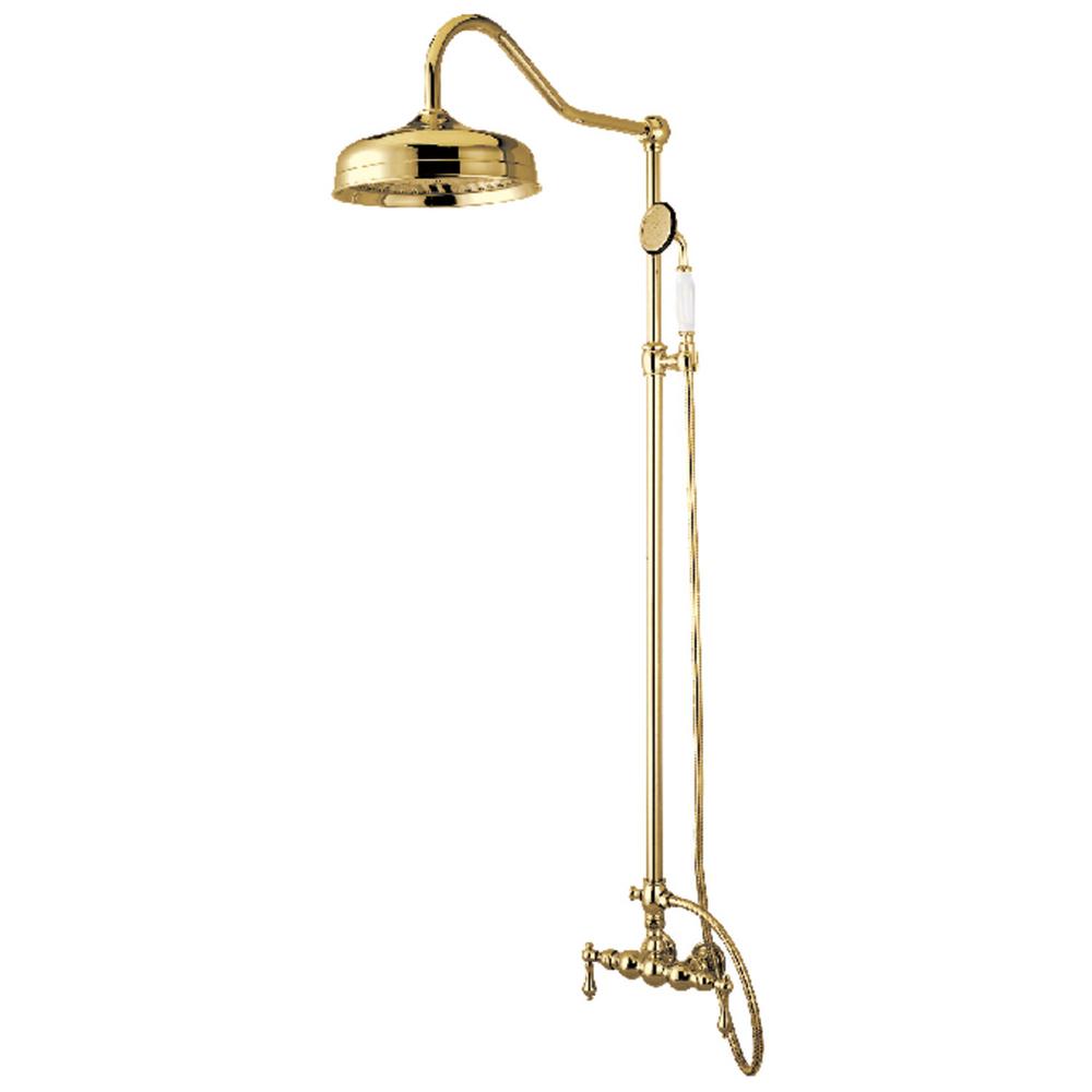 Kingston Brass 2 Handle 1 Spray Shower Claw Foot Tub Faucet With