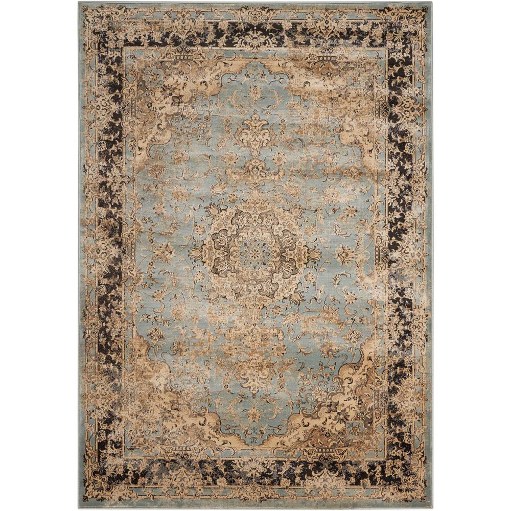 Nourison Overstock Ararat Light Blue 5 ft. 3 in. x 7 ft. 4 in. Area Rug