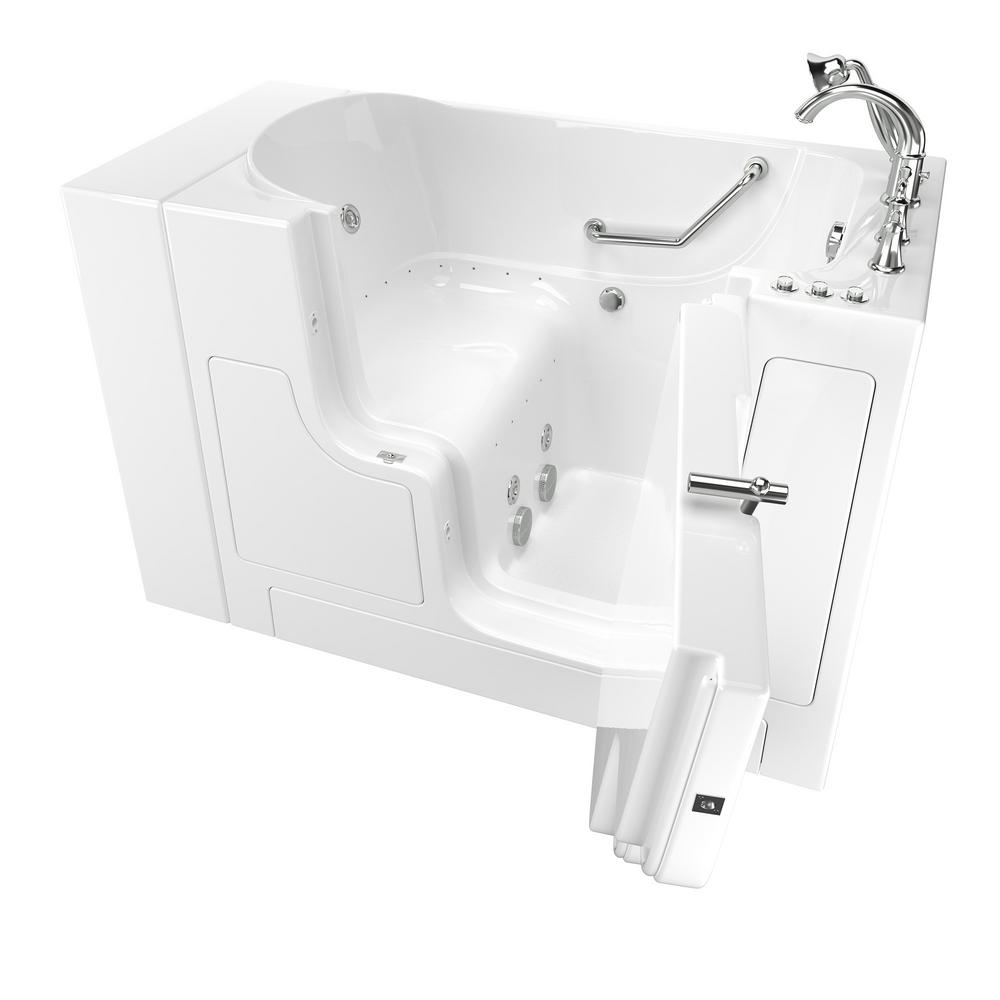 American Standard Gelcoat Value Series 52 In X 32 In Right Hand Walk In Soaking Tub With Outward Opening Door In White 3252od 709 Srw Pc The Home Depot