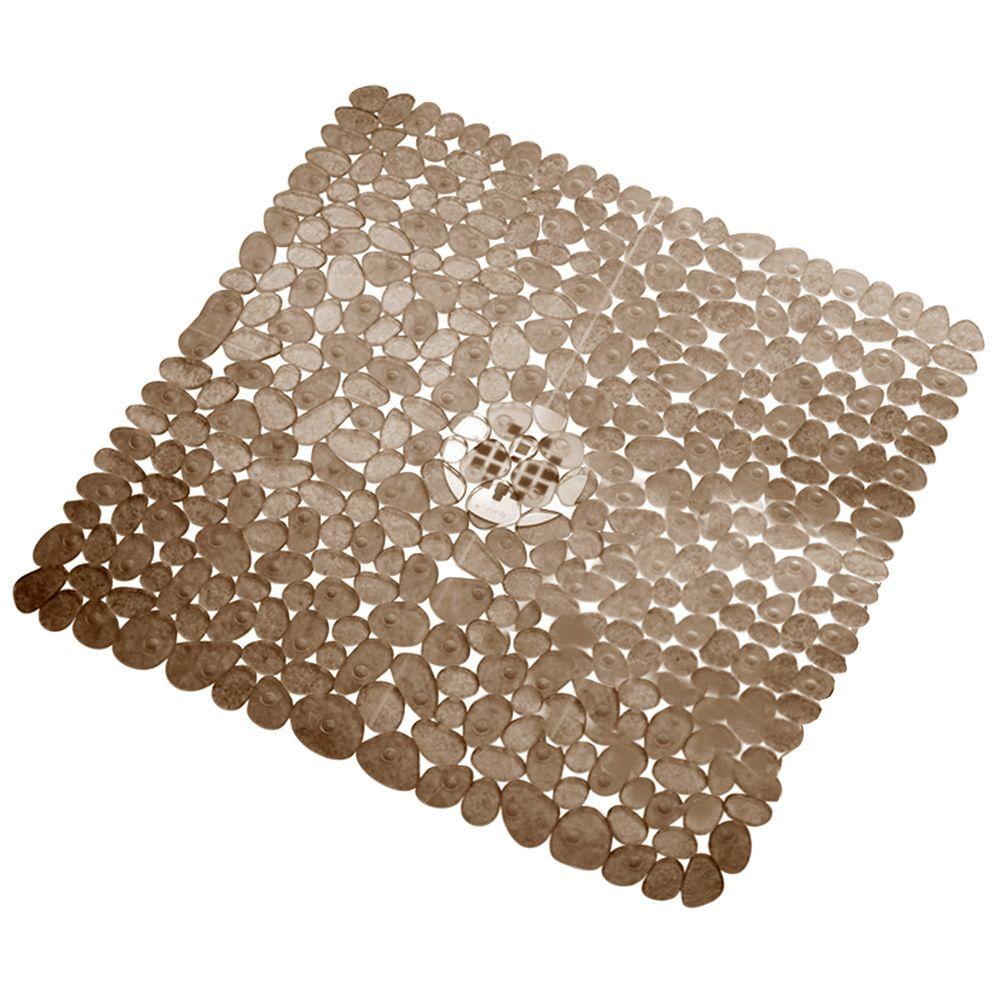 Interdesign Pebblz 22 In X Square Bath Mat Amber 80213 Interdesign Pebblz 22 In X Square Bath Mat Amber