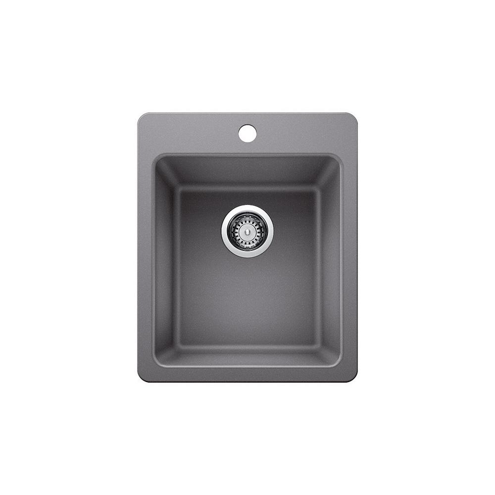 Glacier Bay Glacier Bay Drop In Undermount Granite Composite 17 In   Gray Glacier Bay Bar Sinks 442816 64 1000 