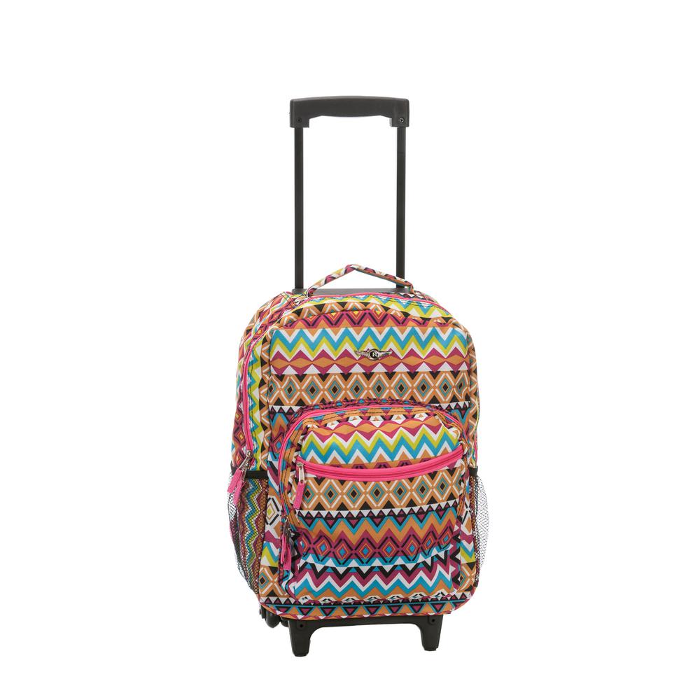 Rockland Roadster 17 in. Rolling Backpack, Tribal, Multi-Colored was $80.0 now $27.2 (66.0% off)