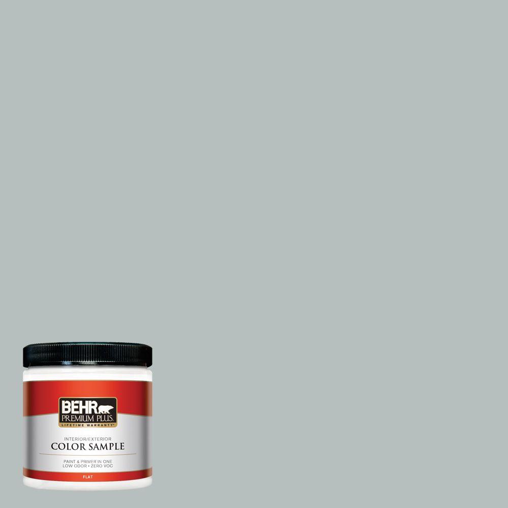 Behr Premium Plus 8 Oz 720e 3 Rocky Mountain Sky Flat Interior 720e 3 Rocky Mountain Sky Flat Interior Exterior Paint And Primer In One Sample
