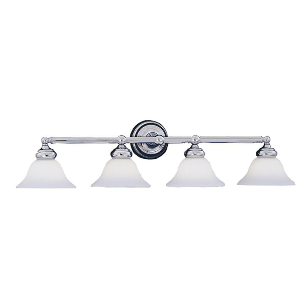 Designers Fountain Hudson 4-Light Chrome Wall Mount Vanity Light-6494 ...