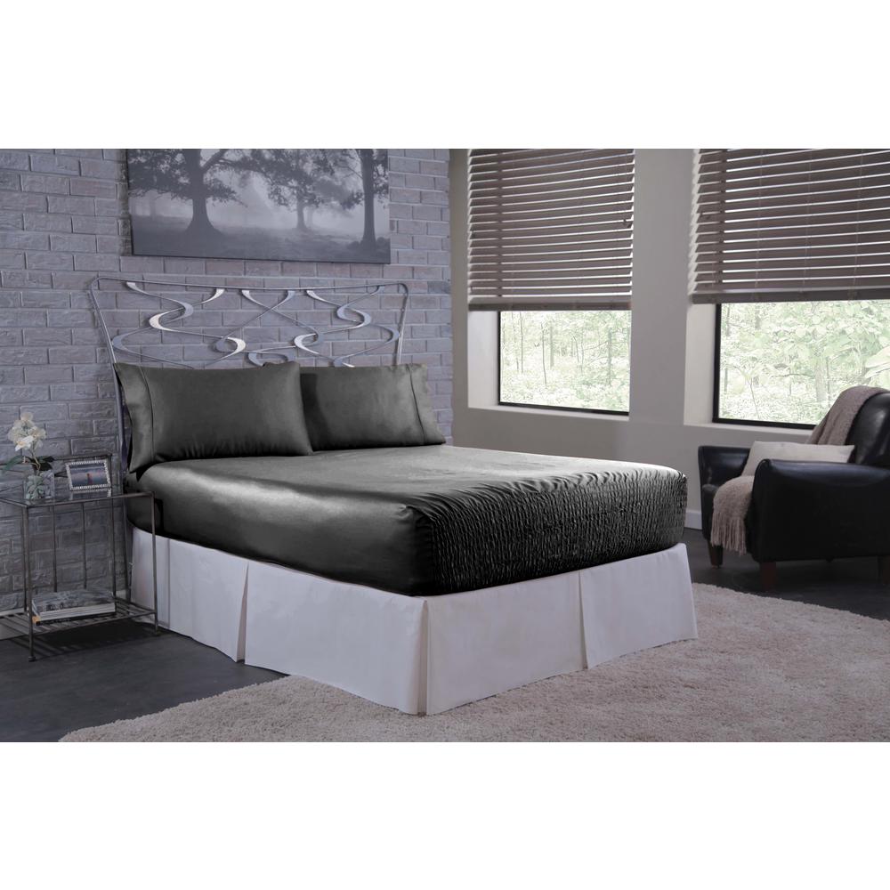 Bed Tite Satin Silver California King Sheet Set 844067023981 The Bed Tite Satin Silver California King Sheet Set 844067023981 The Home Depot