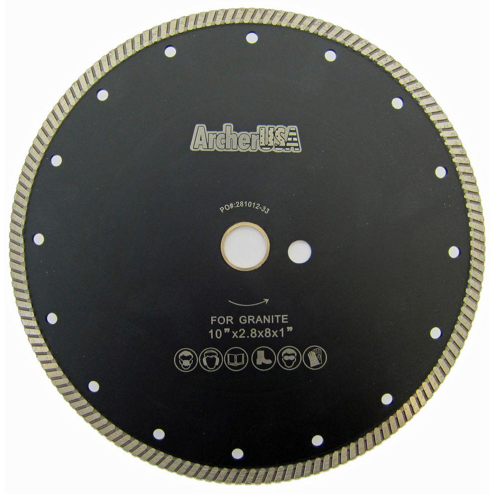 Archer USA 10 in. Narrow Turbo Diamond Blade for Granite CuttingHNTR10