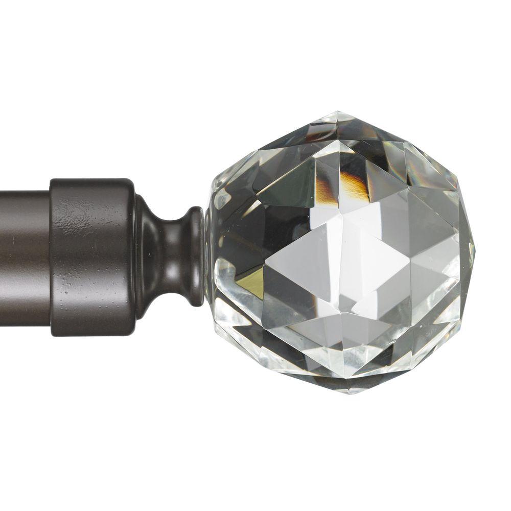 Art Decor Gemstone 6 Ft Non Telescoping Single Curtain Rod In Oil