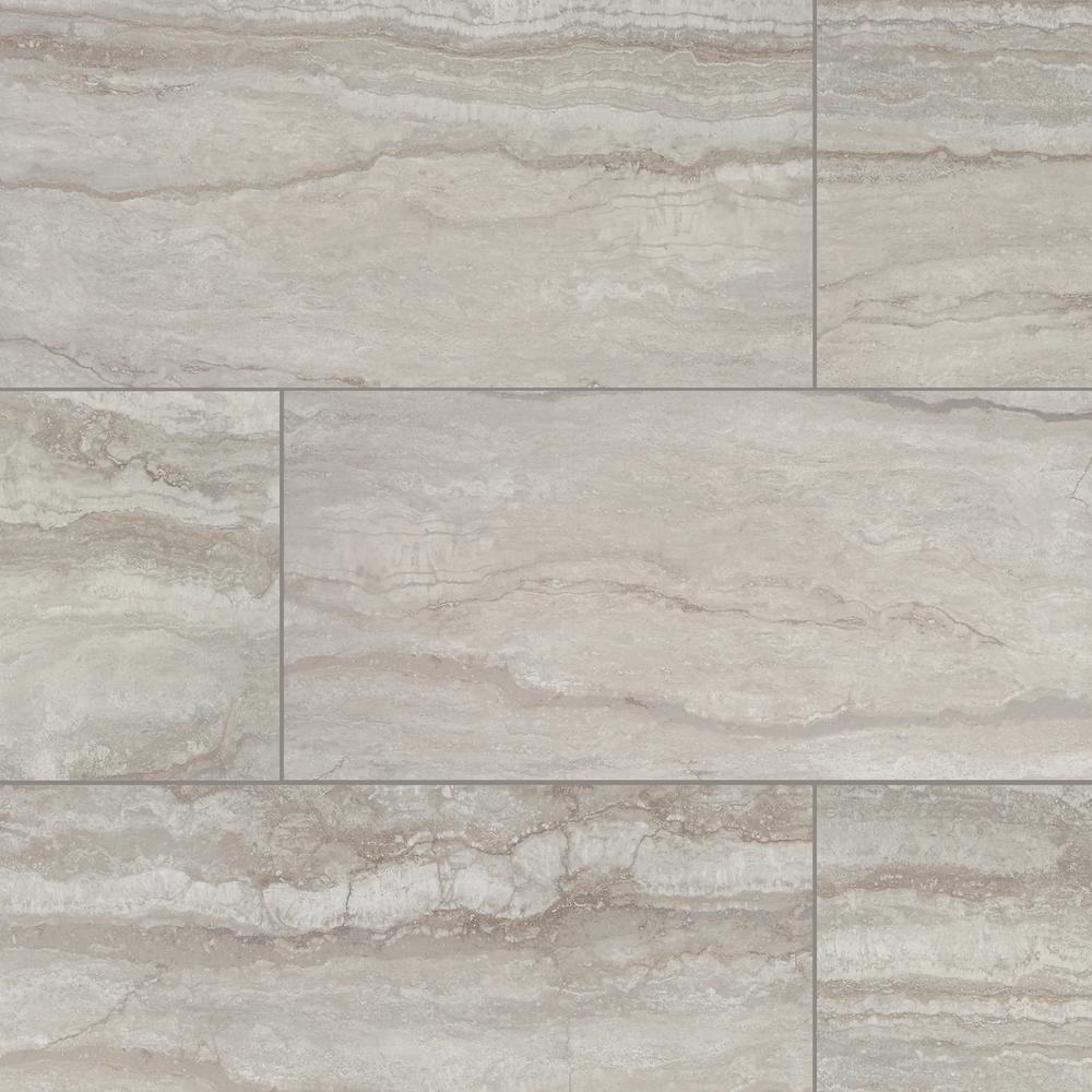 Marazzi Vettuno Greige 12 In X 24 In Glazed Porcelain Floor And Wall Tile 15 6 Sq Ft Case