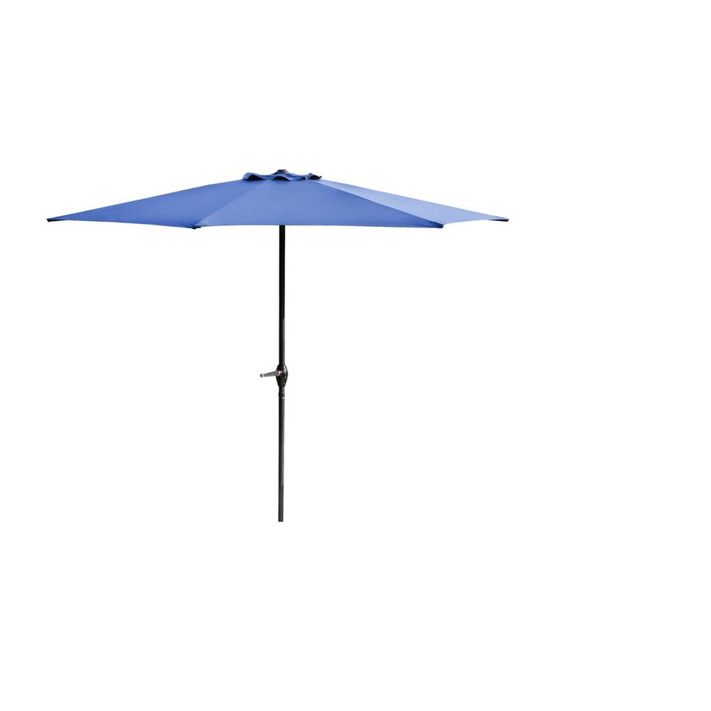 Steel 9 Market Umbrellas Patio The Home Depot 9 Ft Powder Coated Steel Crank Patio Market Umbrella In Brown
