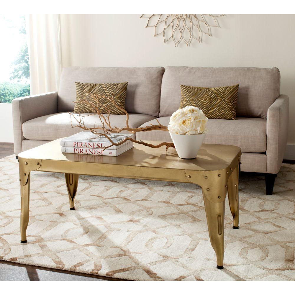 Safavieh Classic Gold Coffee Table-FOX7205B - The Home Depot