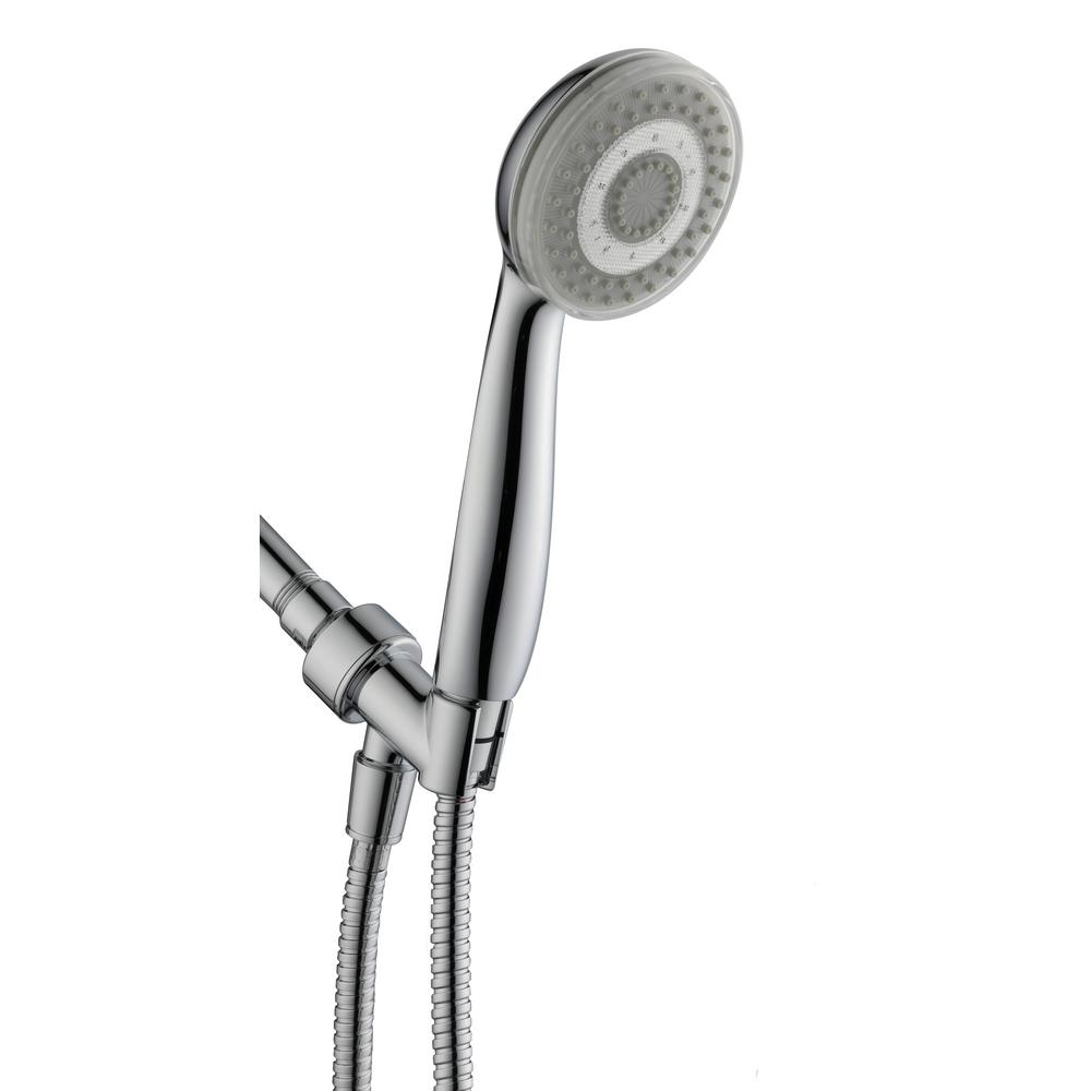 Modona Led 7 Color 1 Spray Handheld Showerhead Set In Polished Led 7 Color 1 Spray Handheld Showerhead Set In Polished Chrome