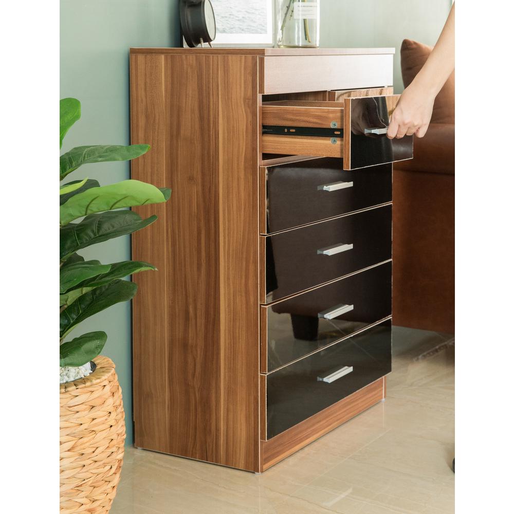 Basicwise 36 In X 23 5 In X 13 5 In 6 Wooden Drawers Chest With