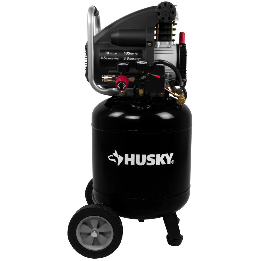 Husky 10 Gal Portable Electric Air Compressor With Extra Value Kit L210vwdvp The Home Depot