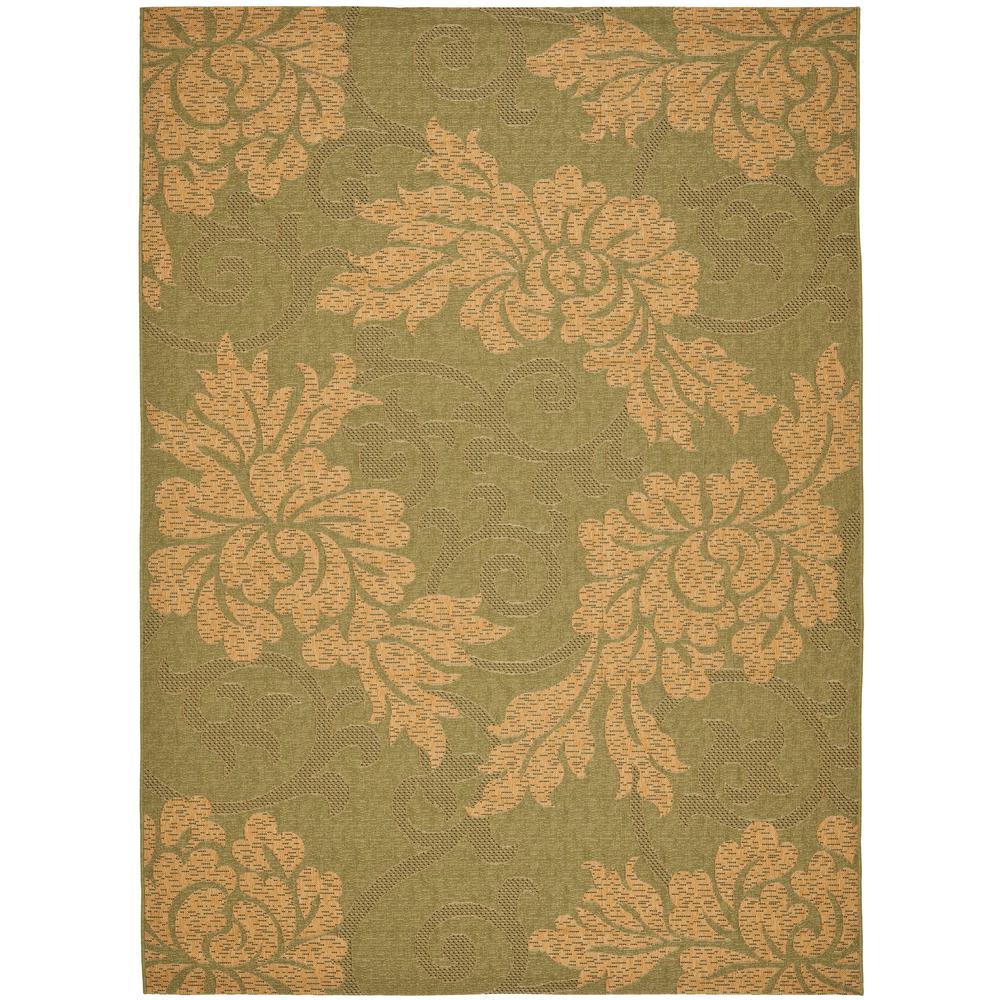 Safavieh Courtyard Olive/Natural 9 ft. x 12 ft. Indoor/Outdoor Area Rug