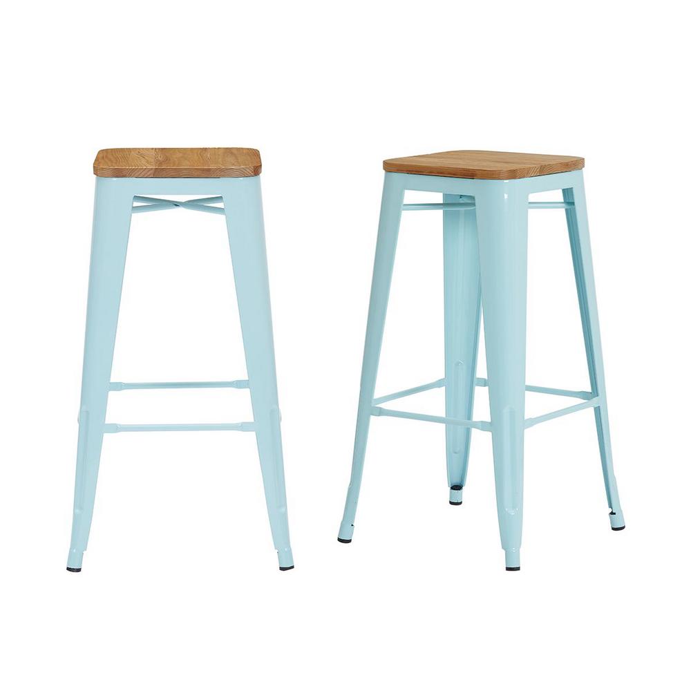 Featured image of post Metal Bar Stools With Wood Seat : Vintage set of 3 solid metal bar stools with a removable seat cushion.