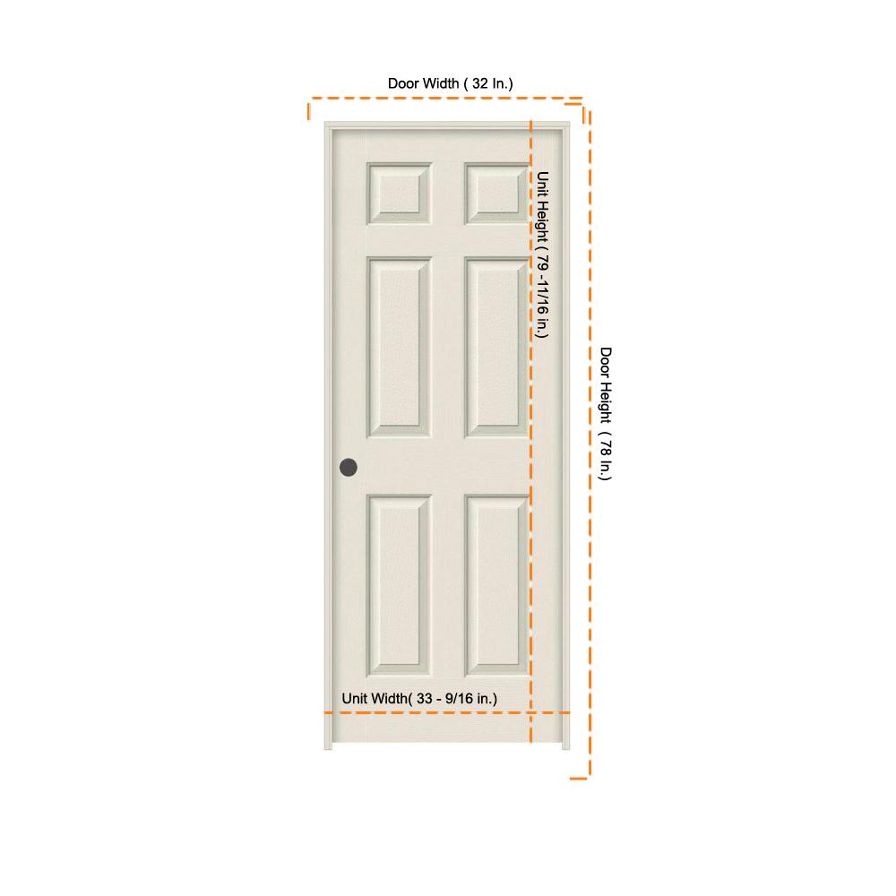 Jeld Wen 32 In X 78 In Colonist Primed Right Hand Textured